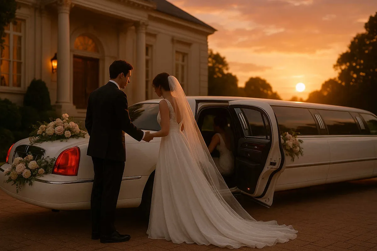 Wedding limousine in Los Angeles